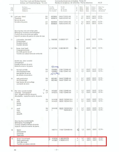Mk2 External Door Handle Screws (Stainless)